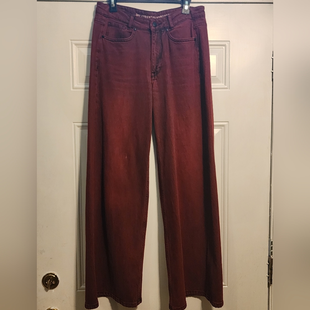My Essential Wardrobe Wine Denim Jeans Made In Italy